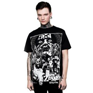 Killstar x Rob Zombie ✦ Co-Pilot Graphic T-Shirt ✦ Hellbilly Deluxe Collab M NWT